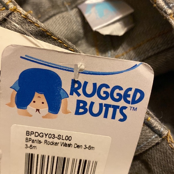NWT Rugged Butts Gray Jeans 3-6m - Picture 4 of 6